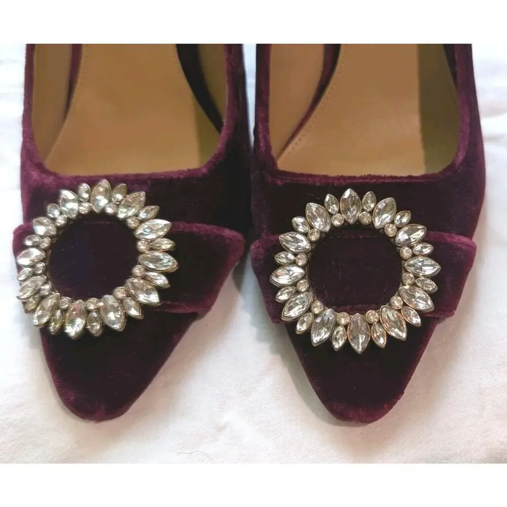 Michael Michael Kors "Viola" Suede w/Crystal Brooch Accent Pumps Sz 6 $160 - Picture 9 of 10